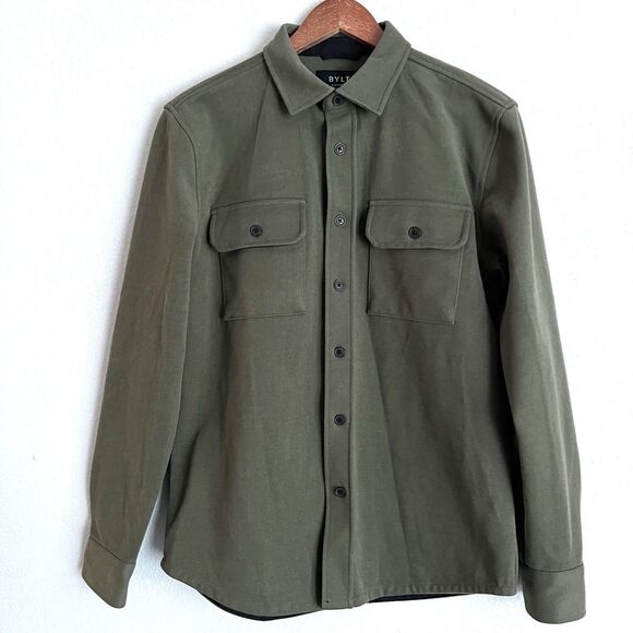 BYLT OVERSHIRT SIZE S OLIVE GREEN